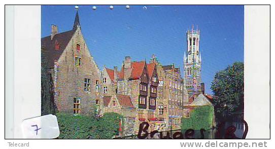 Télécarte BELGIQUE Reliée (7)  Phonecard BELGIUM RELATED  * Telefonkarte BELGIEN Verbunden - Japan * BRUGES BRUGGE - Kultur