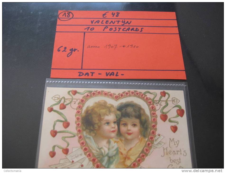 10 Old Postcards Valentijn - Valentin - Cupido's;  Before WWI -  Vooroorlogs WWI - Avant Guerre 1 - 5 - 99 Postkaarten