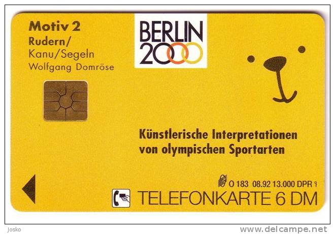 ROWING - Olympic Games ( Germany Rare -13.000 Ex )  Aviron Rudersport Rudern Rudernd Ruder Remo Remare Remi Canottaggio - Jeux Olympiques