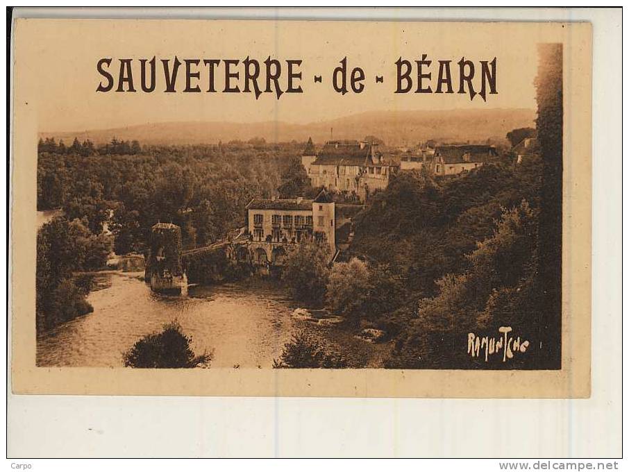 SAUVETERRE-DE-BÉARN. - Panorama Du Gave De La Terrasse De L'hostellerie. - Sauveterre De Bearn