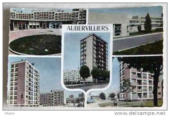 Cpsm 93 AUBERVILLIERS Cite Emile Dubois Multivue -flamme Caisse Epargne - Aubervilliers