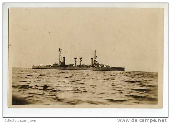 SHIP BOAT POSTCARD Ca 1900 Photo Postcard War Ship - Paquebote