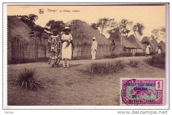 LOT-KO , CENTRAFRIQUE , Edition NELS , BANGUI ,Un Village Indigene - Centrafricaine (République)