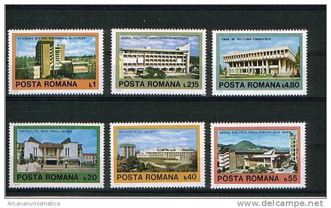 ROMANIA/RUMANIA  1.979  Y&t 3175/80   Serie Completa  EDIFICIOS/BUILDINGS  SDL-48 - Sammlungen