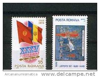 ROMANIA/RUMANIA  1.979  Y&t 3185/86  Serie Completa  Aniversario Liberacion  SDL-50 - Lotes & Colecciones