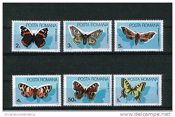 ROMANIA/RUMANIA  1.985  Y&t 3587/92  Serie Completa  MARIPOSAS   SDL-61 - Verzamelingen