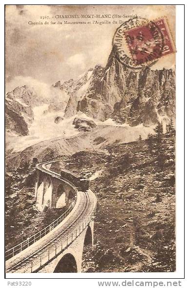 74- TRAINS N° 1567 : CHEMIN De FER Du MONTENVERS, Aiguille Du DRU/CPA Voy. 1928/BE - Ouvrages D'Art