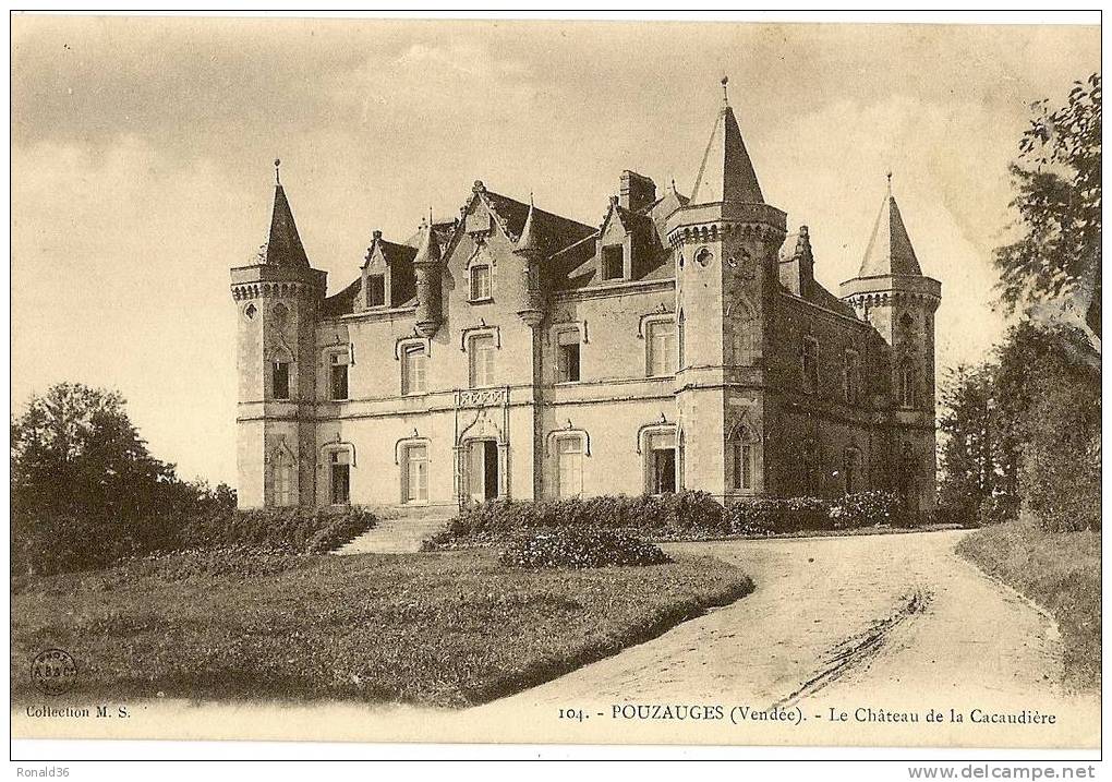 CP 85 POUZAUGES Le Chateau De La Cacaudière - Pouzauges