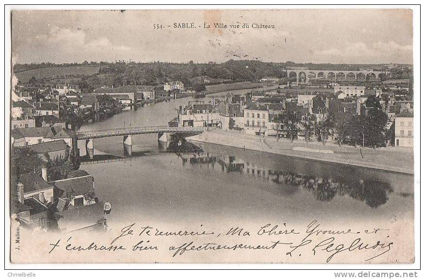 72 SABLE SUR SARTHE La Ville Vue Du Château - Achat Immédiat - Sable Sur Sarthe