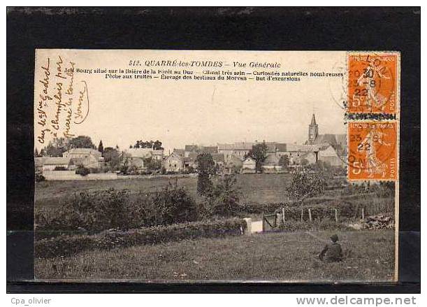 89 QUARRE LES TOMBES Vue Générale, Animée, Ed Duciel 512, 1922 - Quarre Les Tombes