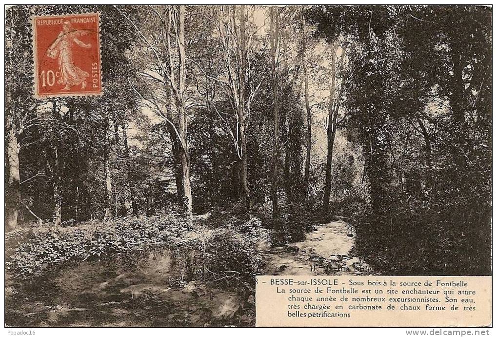 83 - Besse-sur-Issole - Sous Bois à La Source De Fontbelle - H. Martin, éditeur (n° 18) - (circulée 1917) - Besse-sur-Issole