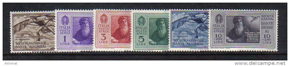 2RG411 - REGNO 1932 , Dante Alighieri : Posta Aerea N. 26/31  *** - Luftpost