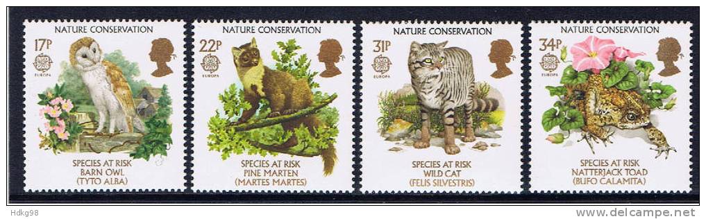 GB Großbritannien 1986 Mi 1068-71** Bedrohte Tiere - Zonder Classificatie