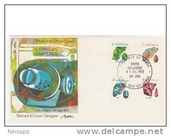 Australia-1973 Gemstones  FDC - Sobre Primer Día (FDC)