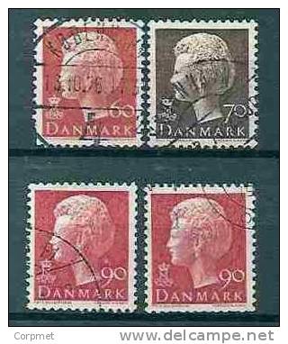 DENMARK - SERIE COURANTE - Reine MARGRETHE II  - Yvert # 579/581 (include 581a - Papier Non Fluo) - VF USED - Usado