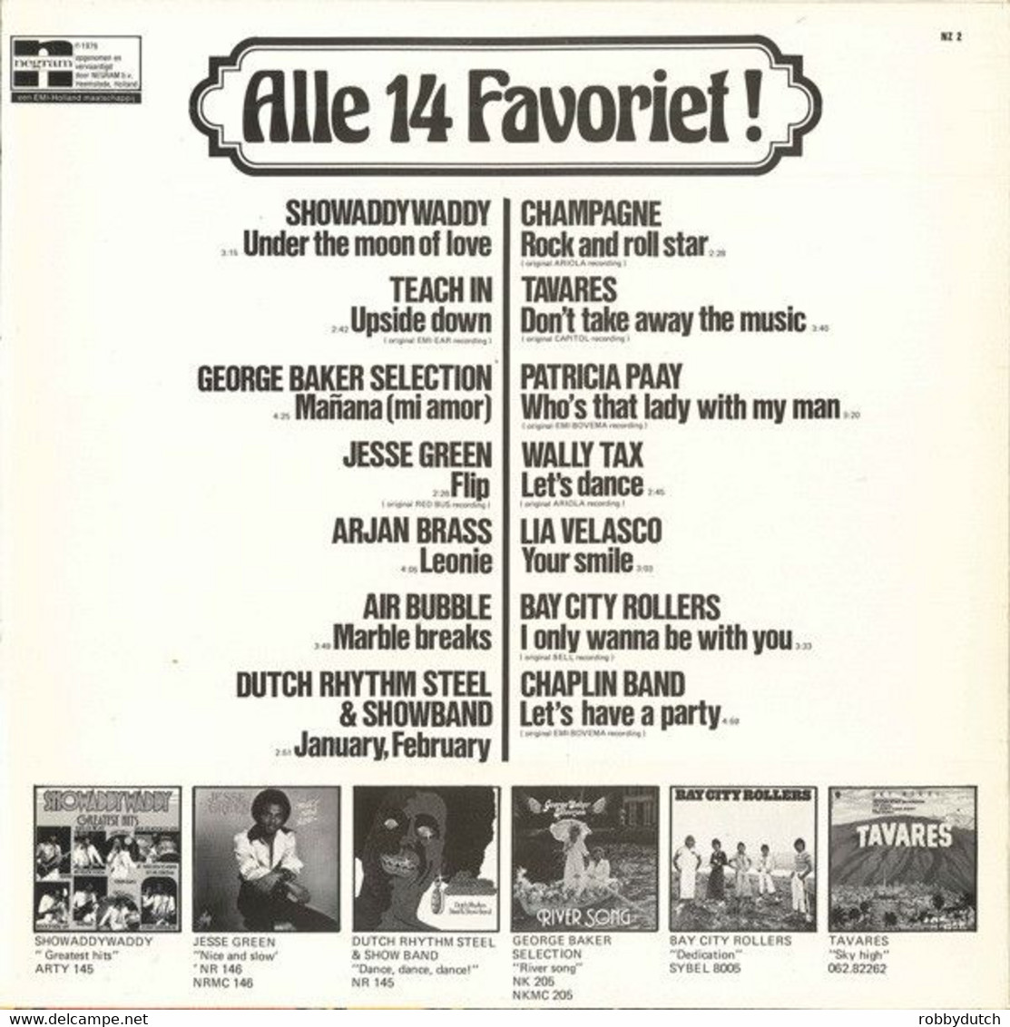 * LP * ALLE 14 FAVORIET - PATRICIA PAAY / WALLY TAX / CHAPLIN BAND / TAVARES A.o. (1976 Ex!!!) - Compilations