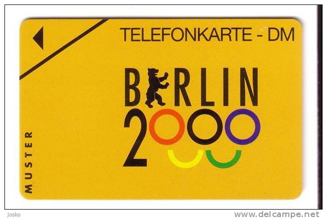 SPECIALITY ! OLYMPIC GAMES Berlin 2000.( Germany Rare Proof Card Without Chip ) Jeux Olympiques Olympia Juegos Olímpiadi - Olympische Spiele