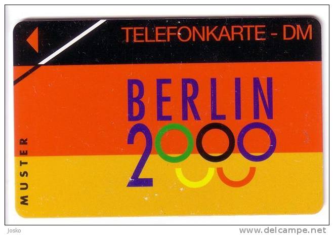 SPECIALITY - OLYMPIC GAMES Berlin 2000.( Germany Rare Proof Card Without Chip ) Jeux Olympiques Olympia Juegos Olímpiadi - Juegos Olímpicos