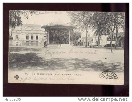 27481 Saint Amand Mont-rond Le Théâtre & Le Kiosque édit.4 C  Belle Carte Précurseur - Saint-Amand-Montrond