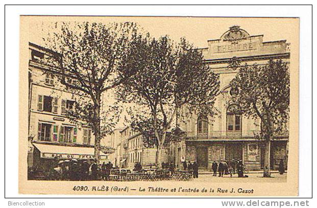 Le Théatre Et La Rue Jules Cazot. - Alès