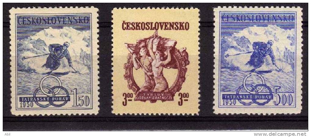 Tchécoslovaquie 1950 N°Y.T. : 523 à 525* - Unused Stamps