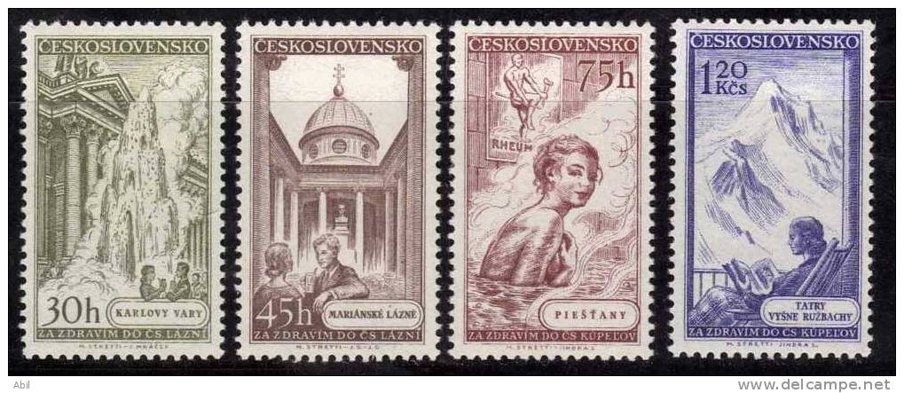 Tchécoslovaquie 1956 N°Y.T. : 848 à 851* - Unused Stamps