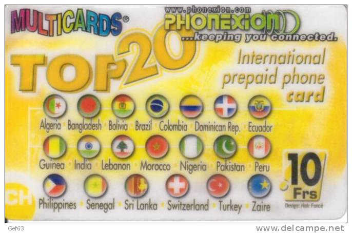 Prepaid Card Multicards ° Top20 - Opérateurs Télécom