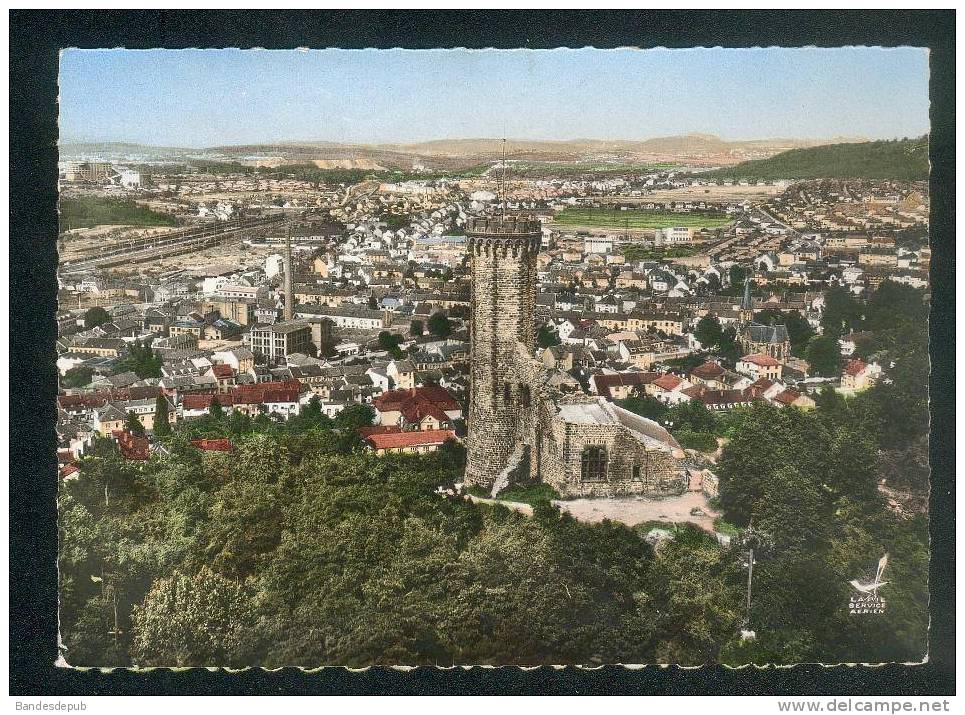 CPSM - En Avion Au-dessus De FORBACH ( Moselle 57) - La Tour De Schlossberg ( Vue Aérienne LAPIE 3) - Forbach