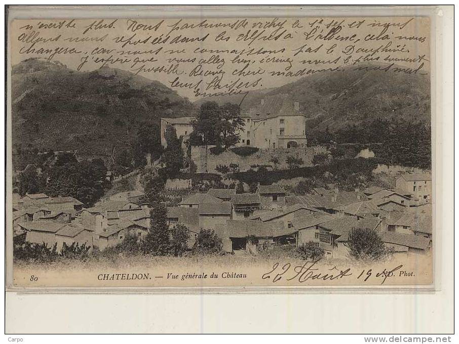 CHATELDON. - Vue Générale Du Chateau. - Chateldon