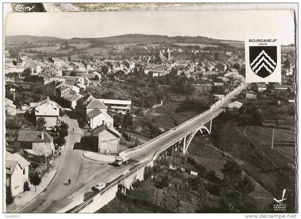 Bourganeuf  En Avion Route De Limoge Pont - Bourganeuf