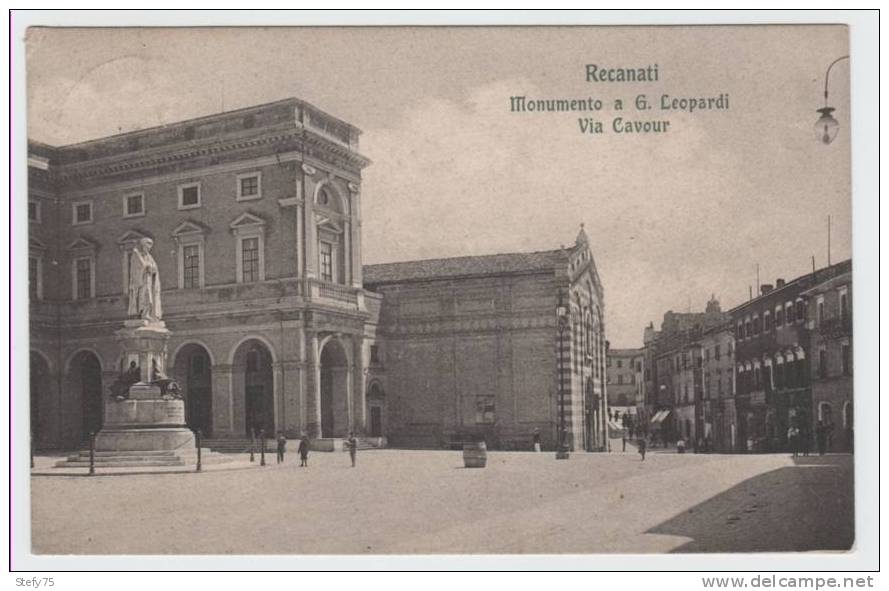 Recanati-Monumento A G.Leopardi Via Cavour - Macerata