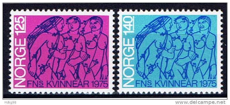 N Norwegen 1975 Mi 698-99** Jahr Der Frau - Neufs