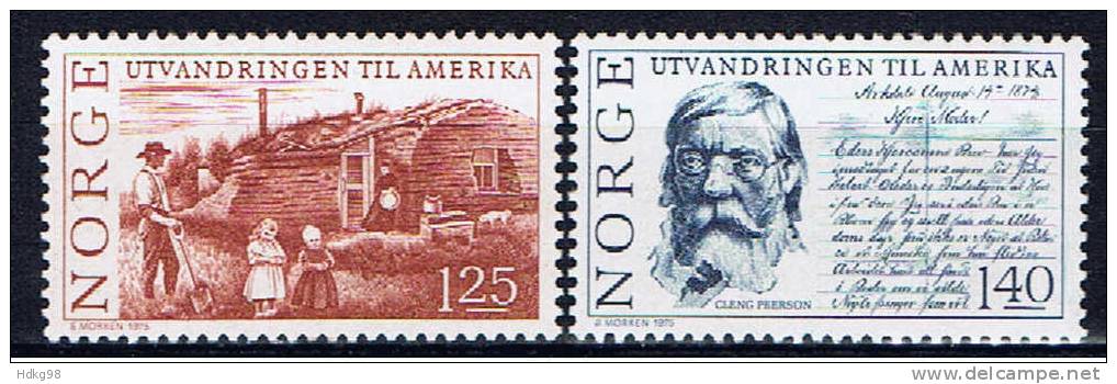 N Norwegen 1975 Mi 707-08** - Unused Stamps