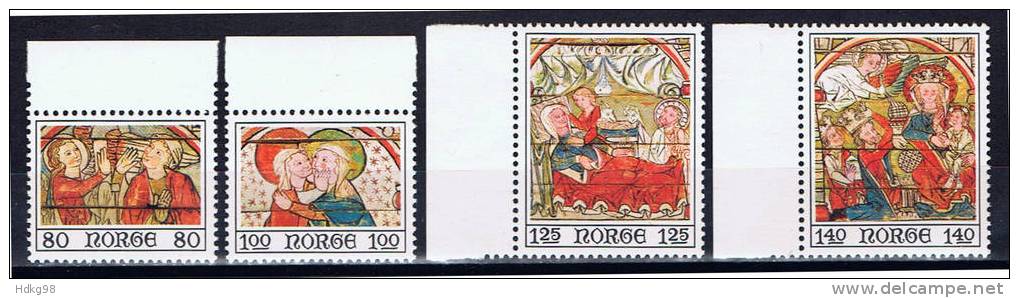 N Norwegen 1975 Mi 714-17** Weihnachten - Unused Stamps