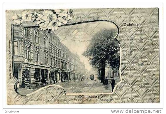 Cpa DUISBURG Konigstrasse JOLI DESSIN Richard Borek - Duisburg