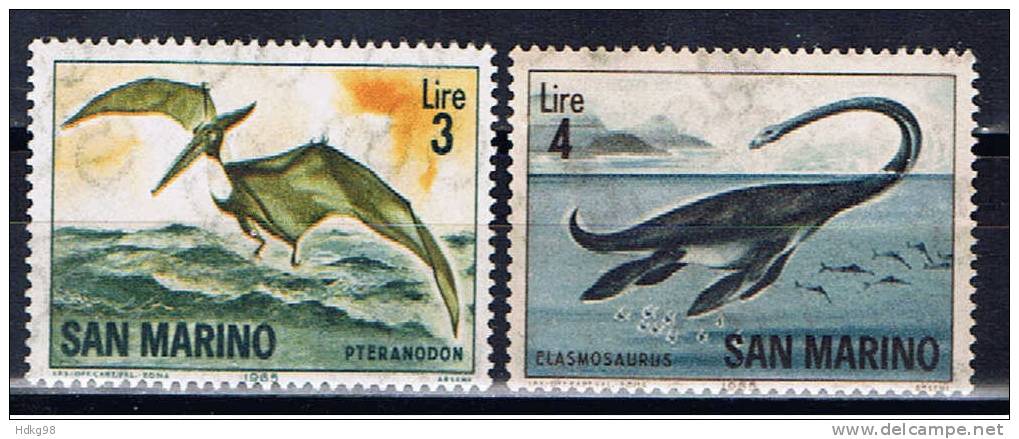 RSM+ 1965 Mi 835-36** Dinosaurier - Unused Stamps