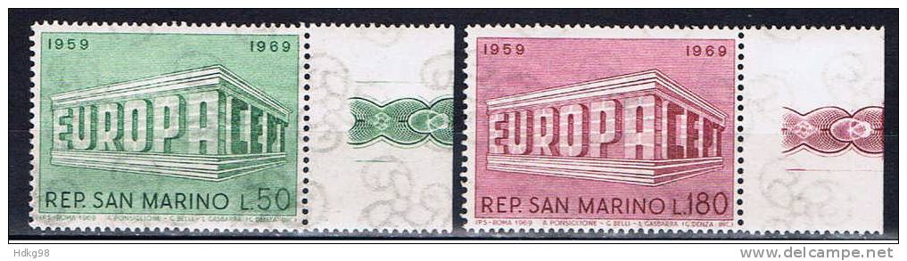 RSM+ 1969 Mi 925-26** EUROPA - Nuovi