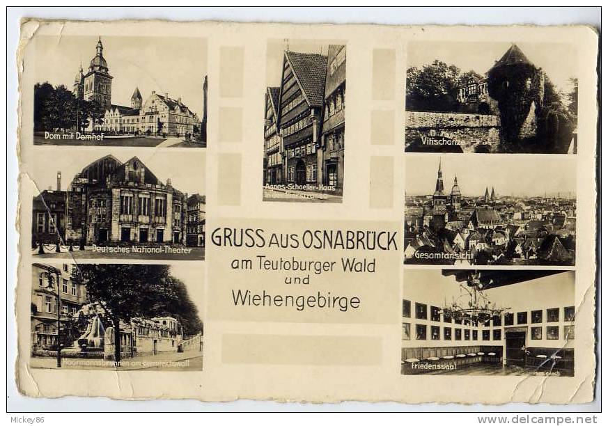 Allemagne--Osnabruck--193 7--Gruss  Aus Onnabruck --Vues Diverses éd Trincks & Co--csm Pt Format - Osnabrueck