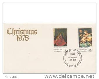 Australia  - 1978 15c,55c Christmas FDC - FDC