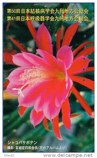 TC Japon Fleur CACTUS - KAKTUS Blume TK - Japan Flower Phonecard 73 - Blumen