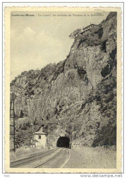 LUSTIN - Sur - MEUSE - Tunnel Ferroviaire, Les Rochers De Fresnes Et Le Belvédère  (999) - Profondeville