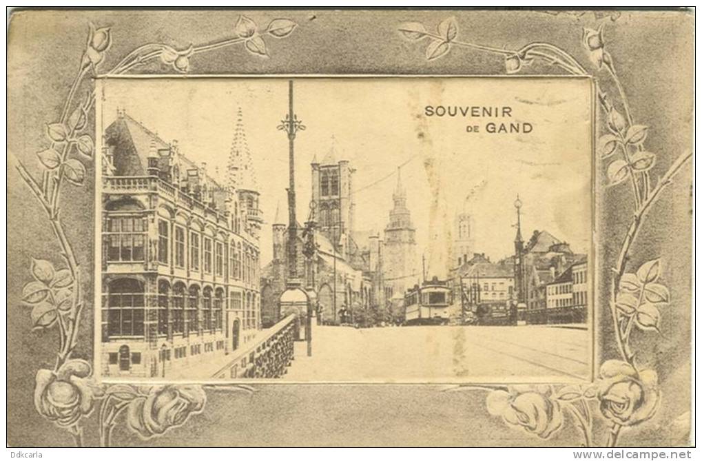 Souvenir De Gand - Tramway - Opgelet Beschadigde Kaart - Gent