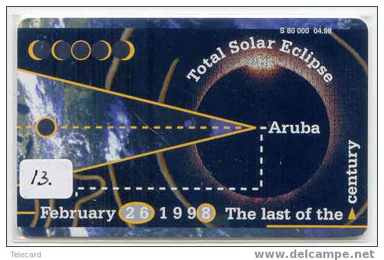 ARUBA (13) Télécarte  Eclipse Solar Telefonkarte Phonecard Telefoonkaart - Aruba
