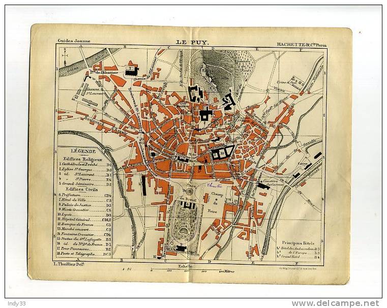 - PLAN DU PUY . CARTE DU DEBUT DUXXe S. - Carte Topografiche