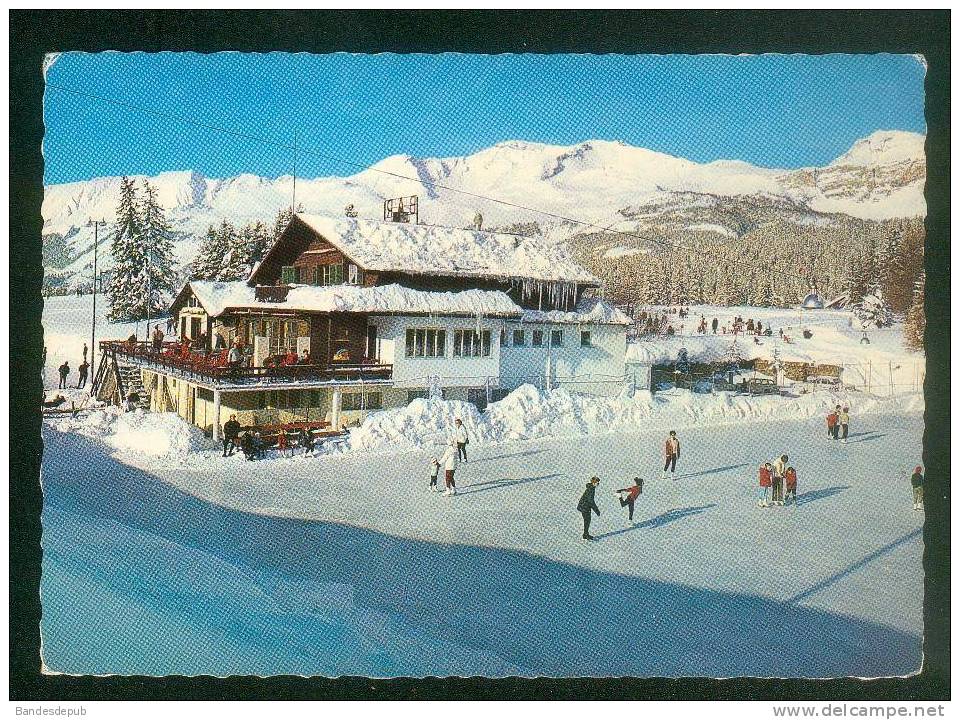 CPSM - Crans Sur Sierre - Le Sporting ( Patinoire Patinage Sur Glace Animée Photoglob Wehrli SA) - Sierre