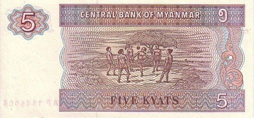 MYANMAR    5 Kyats   Non Daté (1996)   Pick 70a     *****BILLET  NEUF***** - Myanmar