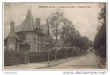 Cpa AUMALE Avenue De La Gare - Chalet Des Houx - Aumale