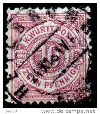 ALLEMAGNE WURTEMBERG Royaume WÜRTTEMBERG Poste  46 (o) Variété Lilas-rose - Used