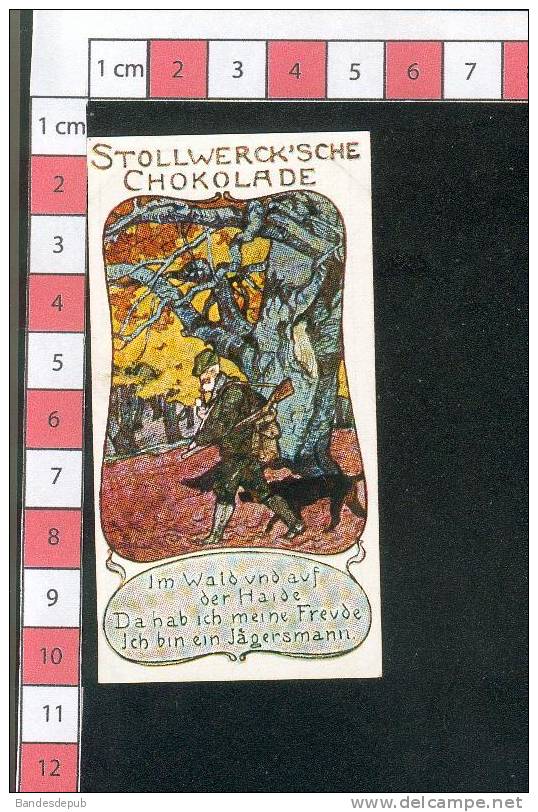 Stollwerck Chromo Allemande Thème Chanson Chasseur Chasse - Stollwerck