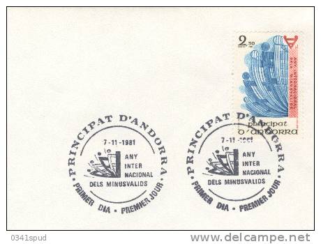 1981 Andorra FDC Handicap - Behinderungen